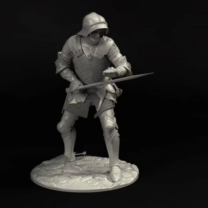 Medieval Knight with Interchangeable Heads 1/24 Resin Figure Kit - 1/24 resin model view 3