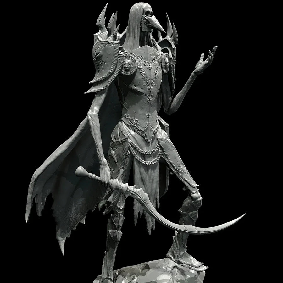 Dark Elf Sorceress with Tail 38mm Resin Figure Kit - 38mm resin model view 2
