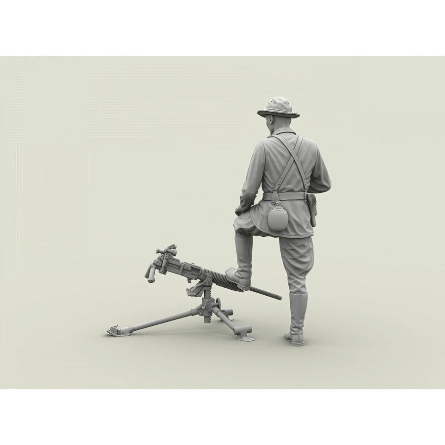 Soviet Red Army Officer 1/35 Resin Figure Kit with Maxim Gun - 1/35 resin model view 4