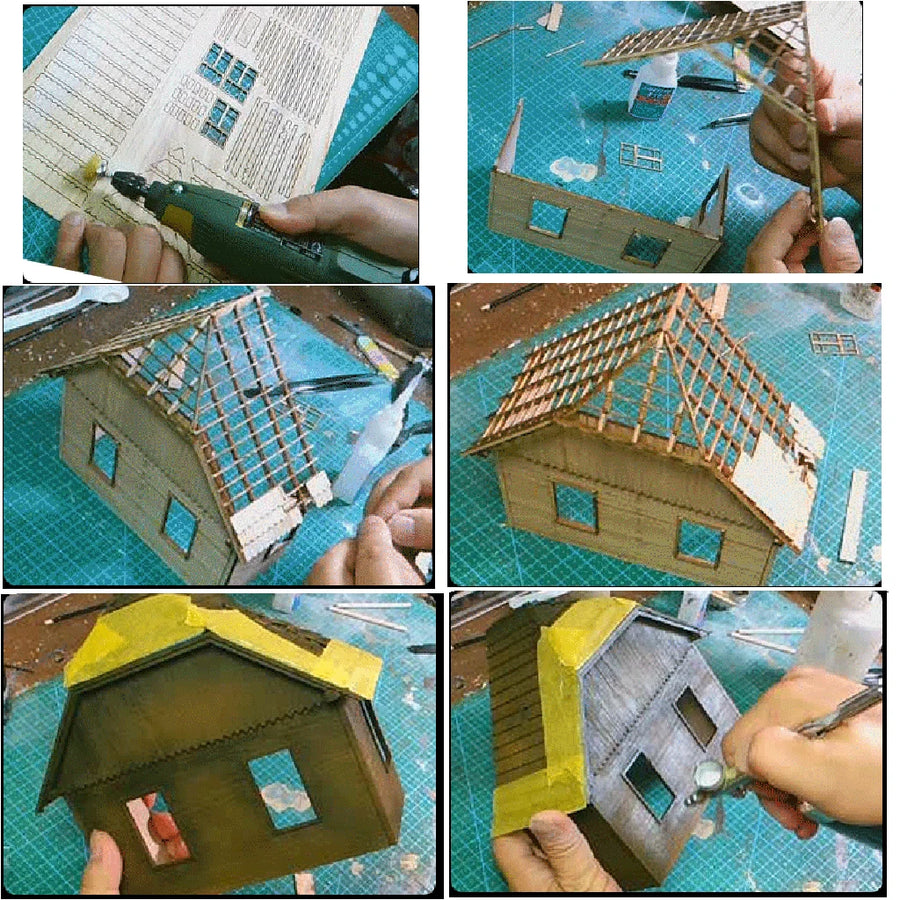 WWII Ruined House with Tank 1/35 Resin Diorama Terrain Kit - 1/35 resin model view 3