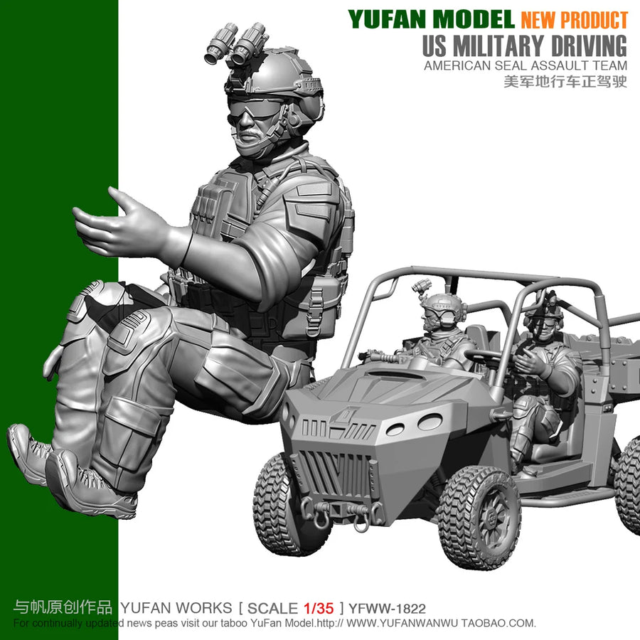 US Military SEAL Assault Team Driver 1/35 Resin Figure Kit - 1/35 resin model view 4