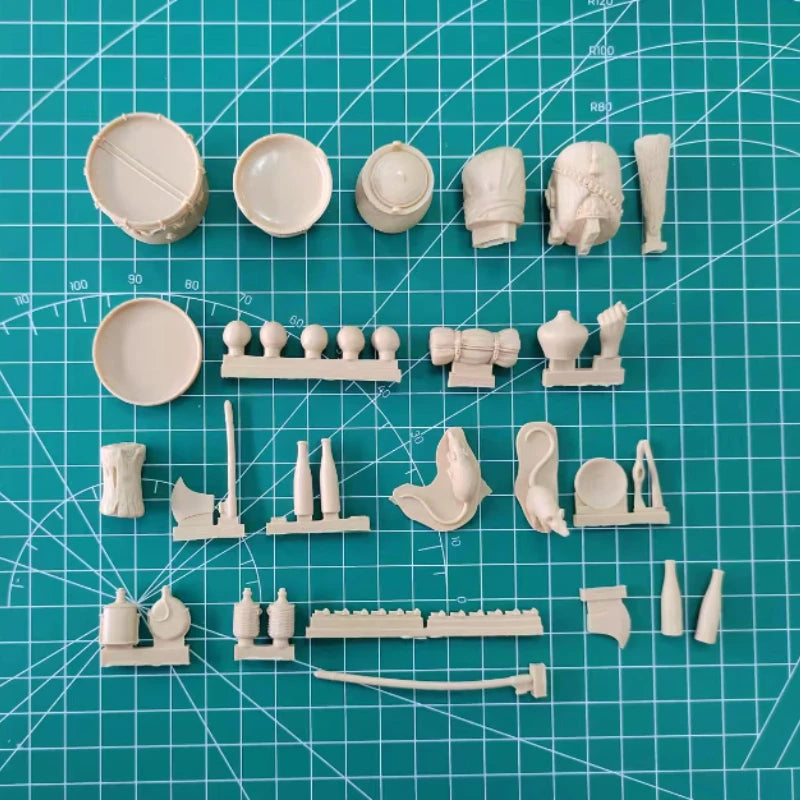 120mm Military Field Accessories Resin Model Kit with Assembled Components - 120mm resin model view 2