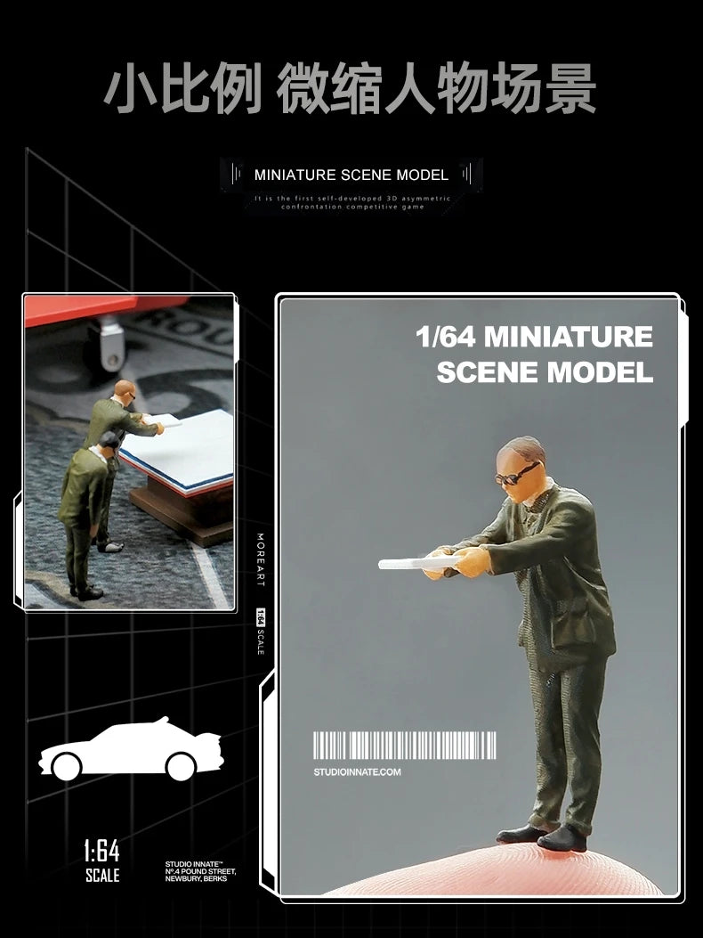 Modern Businessman Negotiation Set of 2 with Documents 1/64 Resin Figure Kit - resin model view 3