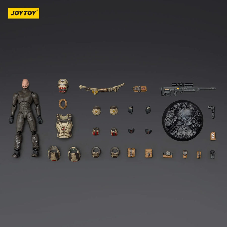 Sci-Fi Cyberpunk Tactical Operator Team with Sniper Rifles 32mm Resin 4-Figure Kit - resin model view 4