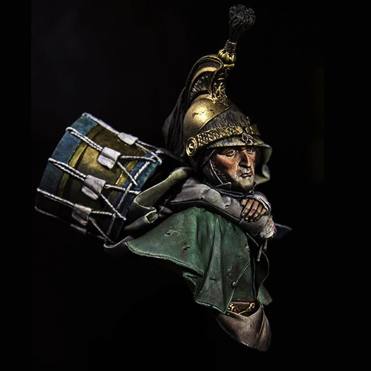 German WWI Drummer with Spiked Helmet 1/9 Resin Bust - 1/9 resin model view 2