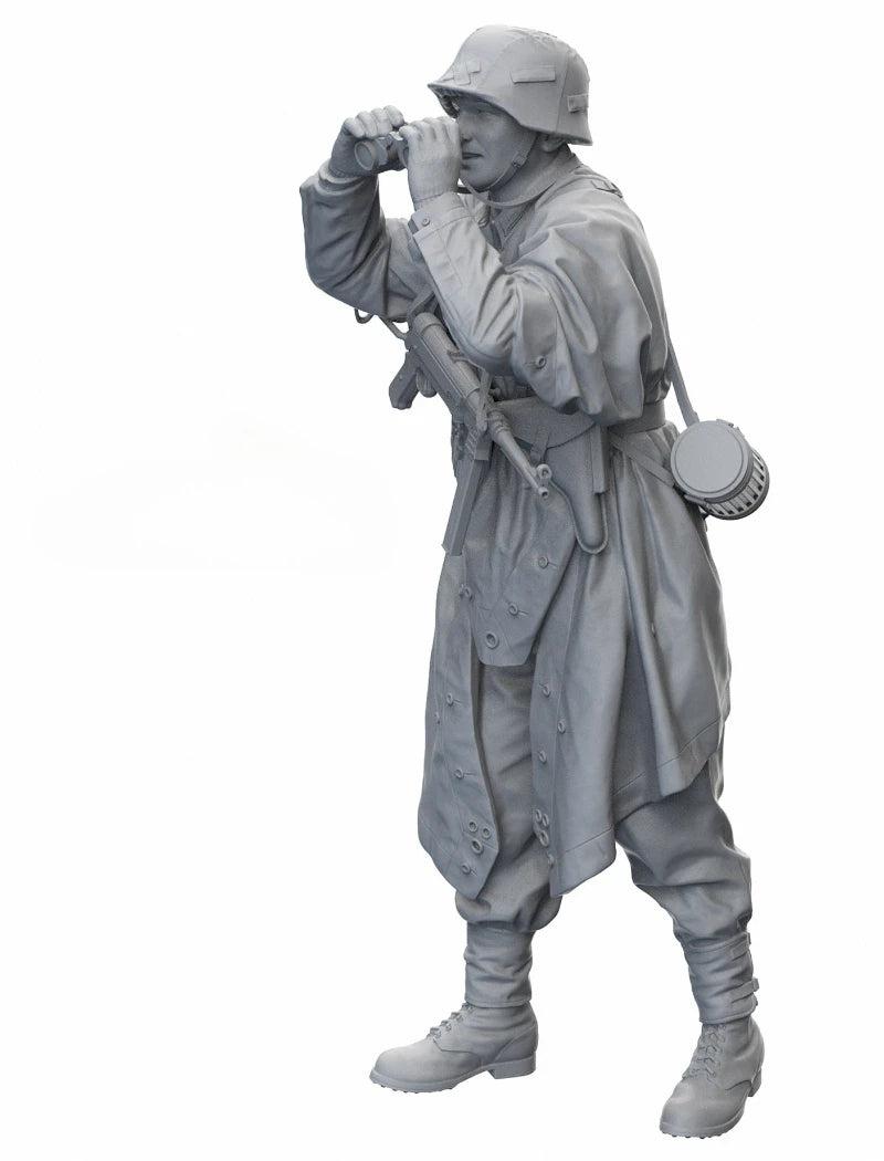 WWII German Wehrmacht Soldier 1/16 Resin Figure Kit - 1/16 resin model view 3