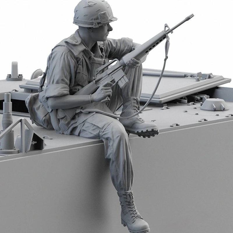Vietnam War US Army Infantry Soldier 1/16 Resin Figure Kit - 1/16 resin model view 2