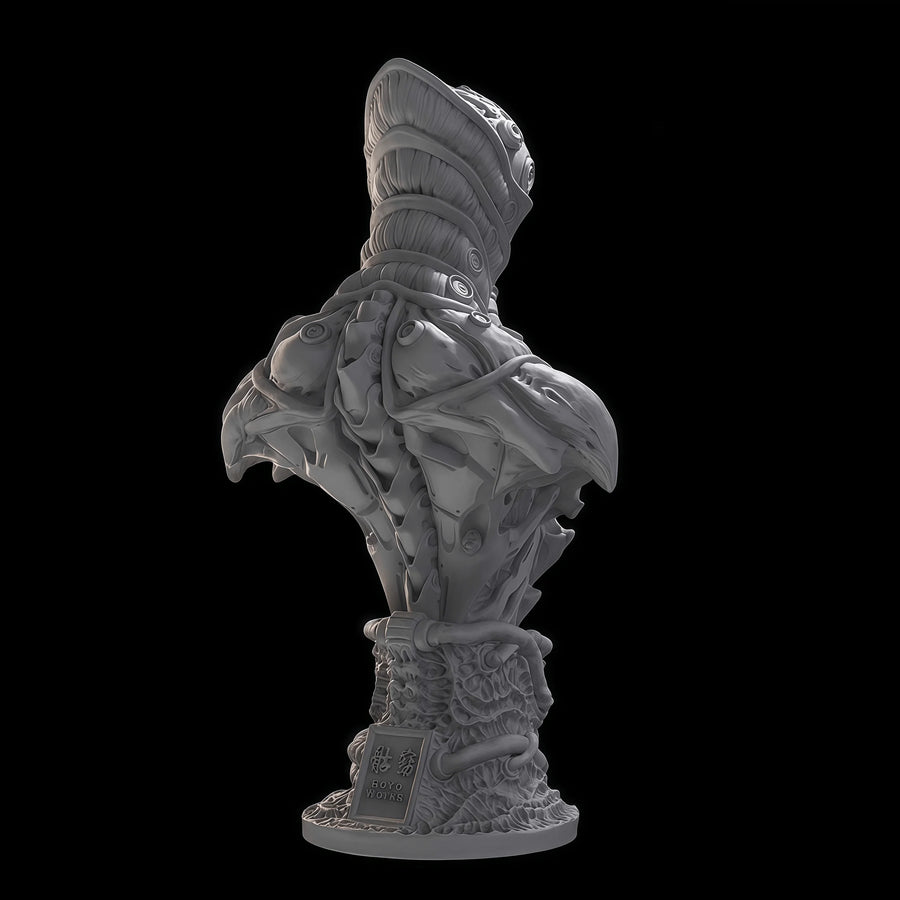 Gothic Skull Winged Demon 50mm Resin Bust - 50mm resin model view 2