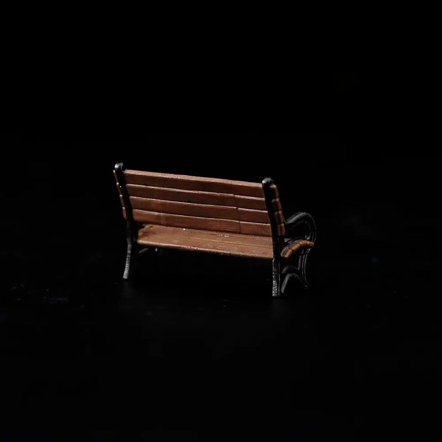 Park Bench Dating Couples 1/64 Scale Resin Diorama Set - 1/64 resin model view 3