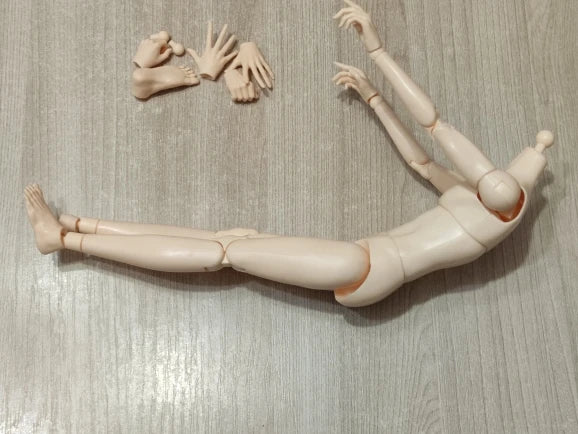 1/6 Scale Super White Male Resin Body Figure with Interchangeable Hands - 1/6 resin model view 5
