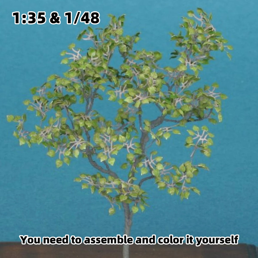 1:48 & 1:35 Scale Calathea Plant Tree Models Resin Diorama Kit - 1/35 resin model view 5