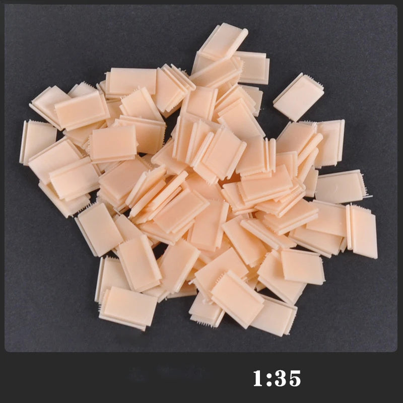 Orange Ceramic Roof Tiles 1/35 Resin Diorama Scenery Kit - 1/35 resin model view 3