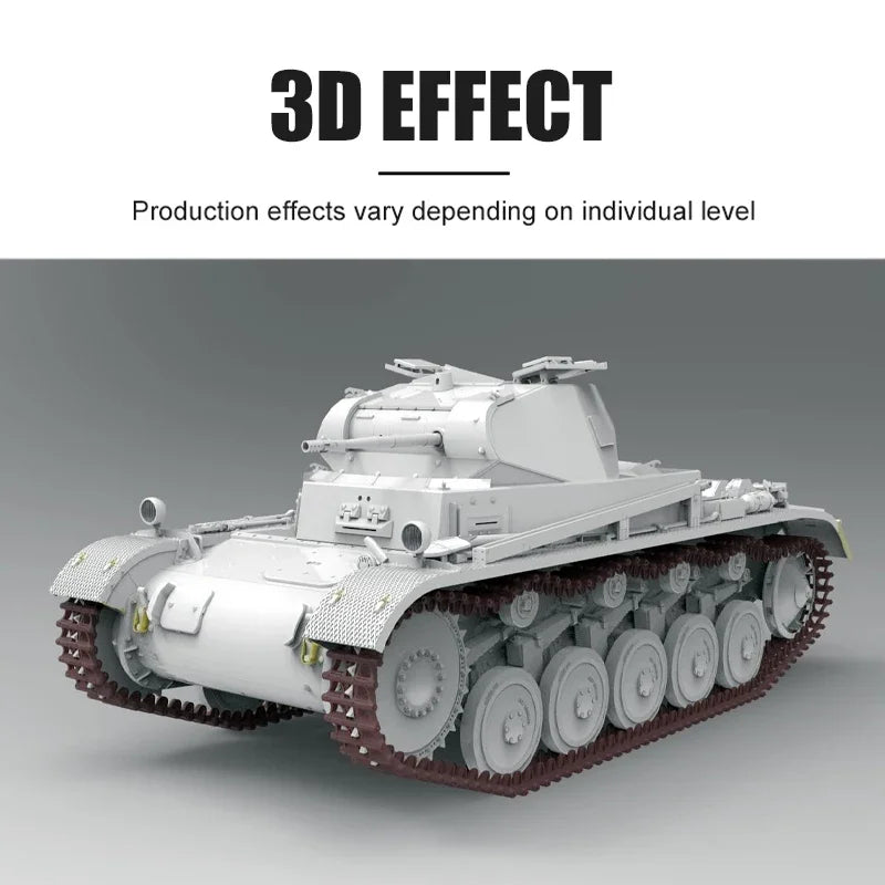 Pz. Kpfw II Ausf. A/B/C 1/16 Resin Model Kit - 1/16 resin model view 3