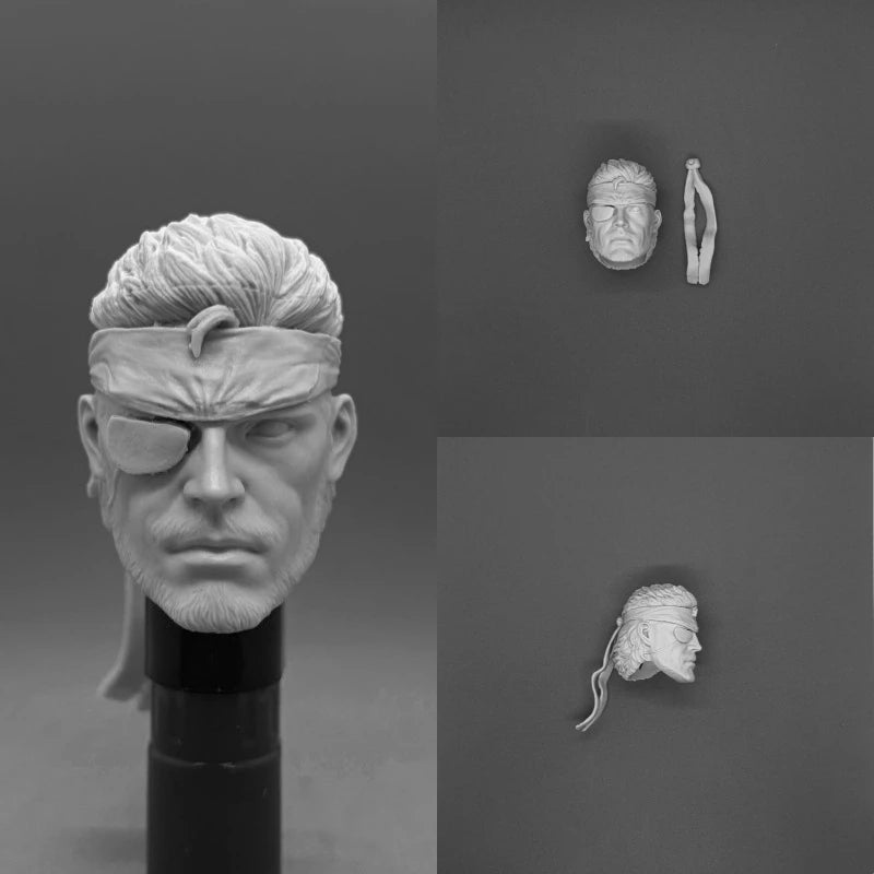 1/6 Scale Realistic Male Head Sculpture Resin Figure Kit - 1/6 resin model view 3