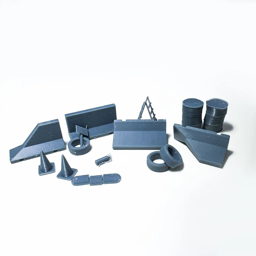 Ho Scale Gas Station Junk Diorama Scenery 1/87 Resin Model Kit - 1/87 resin model view 2