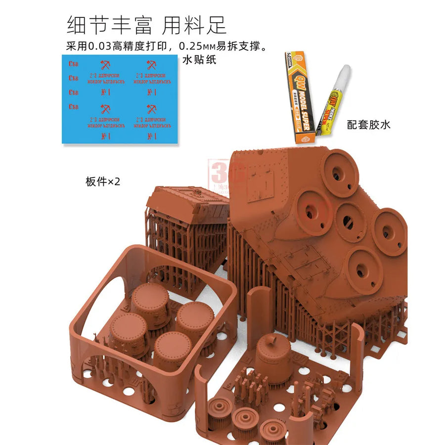 Russian Heavy Armored Railcar 1/72 Resin Model Kit - 1/72 resin model view 2