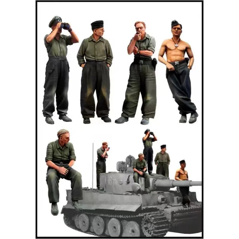 WWII German Tank Crew 1944 East Prussia 1/35 Resin Figure Kit - 1/35 resin model view 4