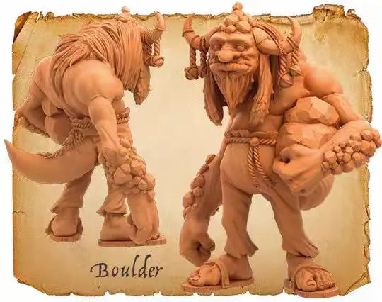 Moonstone Boulder The Troll Resin Figure Kit - resin model view 2