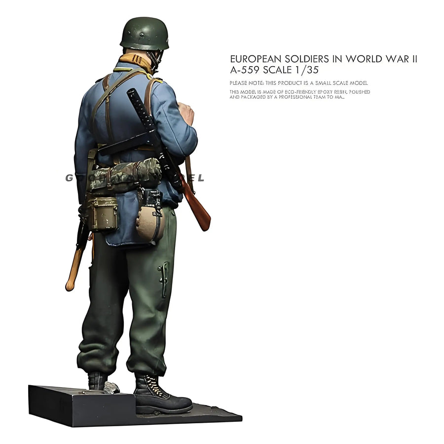 WWII European Soldiers 1/35 Scale Resin Figure Set (3 Figures) - 1/35 resin model view 4