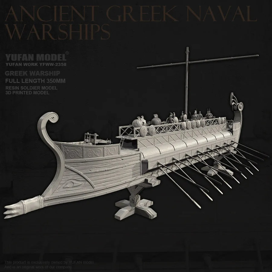 Ancient Greek Trireme Warship 350mm Resin Model Kit - 350mm resin model view 2