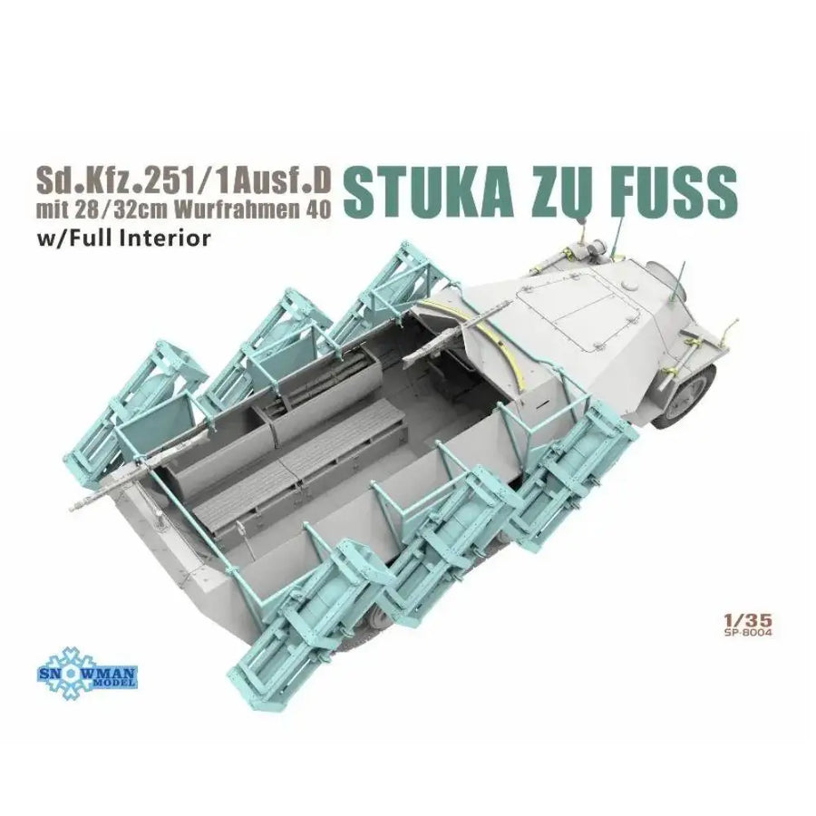 WWII German Stuka Zu Fuss Sd.Kfz.251/1 1/35 Resin Model Kit - 1/35 resin model view 4