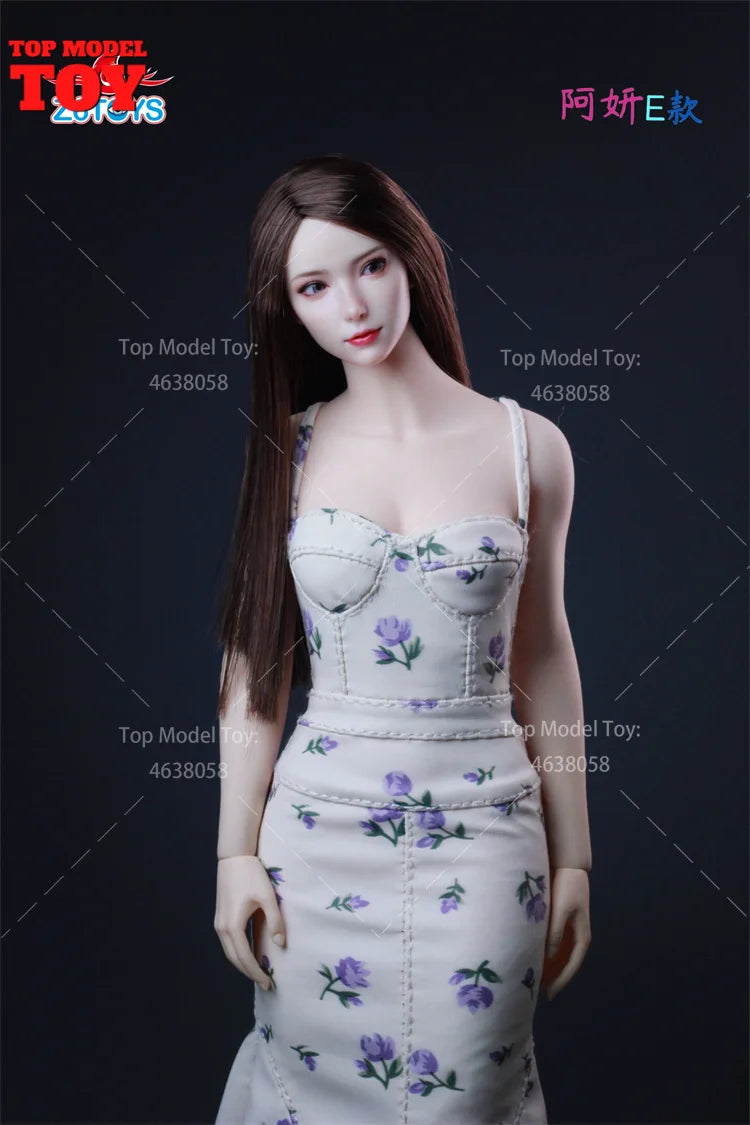 Asian Female Head Sculpt with Moveable Eyes 1/6 Resin Figure Kit - 1/6 resin model view 4