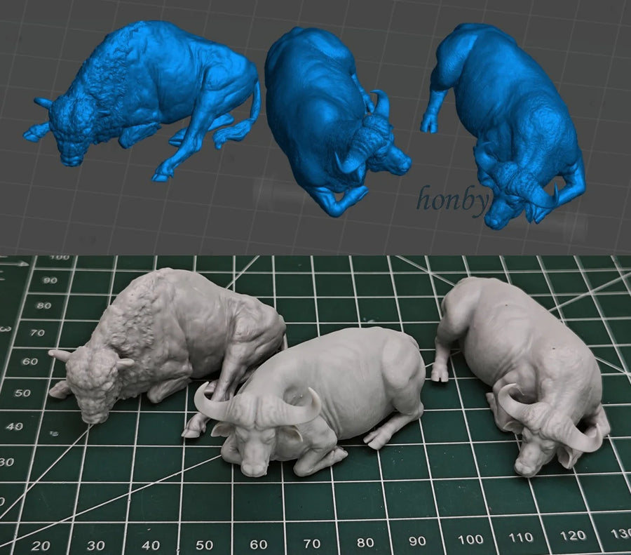 Farm Animals Mixed Breeds 1/35 Scale Resin Model Kit Set - 1/35 resin model view 3