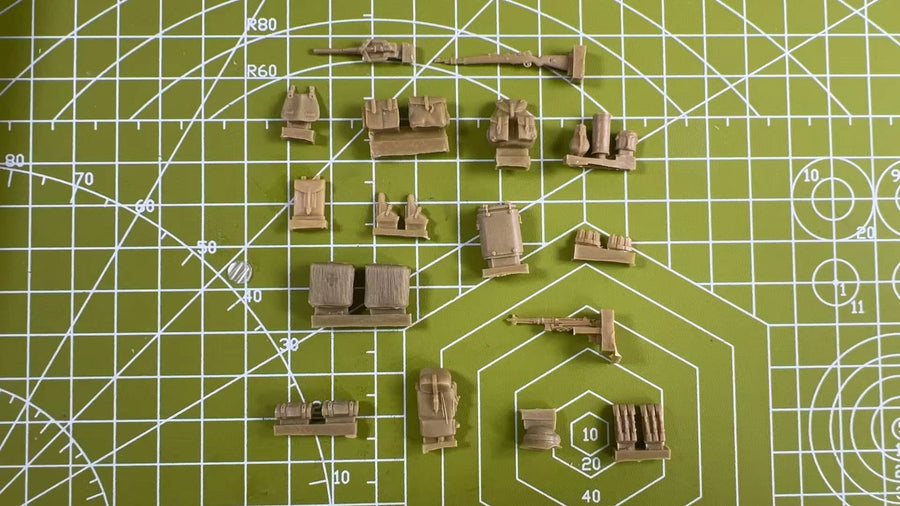 WWII Military Camp Terrain Diorama Set - 28mm Resin Kit - 28mm resin model view 2