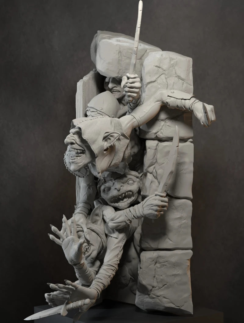 Dungeon Goblins with Tusks 100mm Resin Figure Kit - 100mm resin model view 2