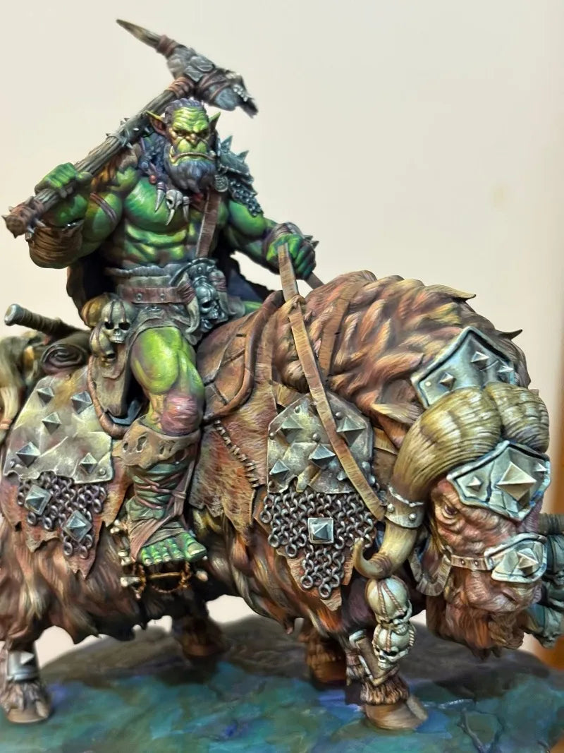 Orc Warlord on Boar Mount 75mm Resin Figure Kit - 75mm resin model view 2