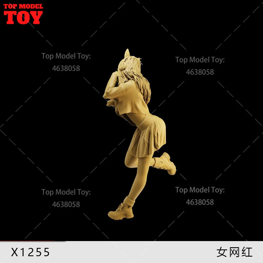 Elegant Woman with Umbrella 1/64 Scale Resin Figure Kit - 1/64 resin model view 3