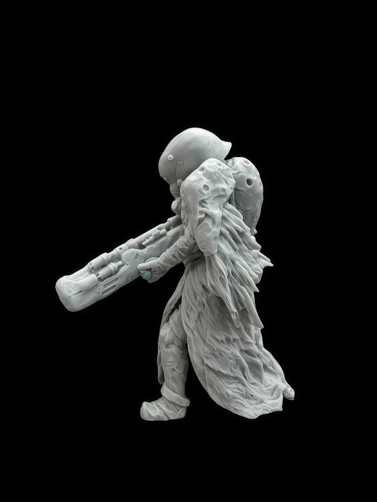 Sci-Fi Armored Soldier with Futuristic Rifle 1/20 Resin Figure Kit - resin model view 3