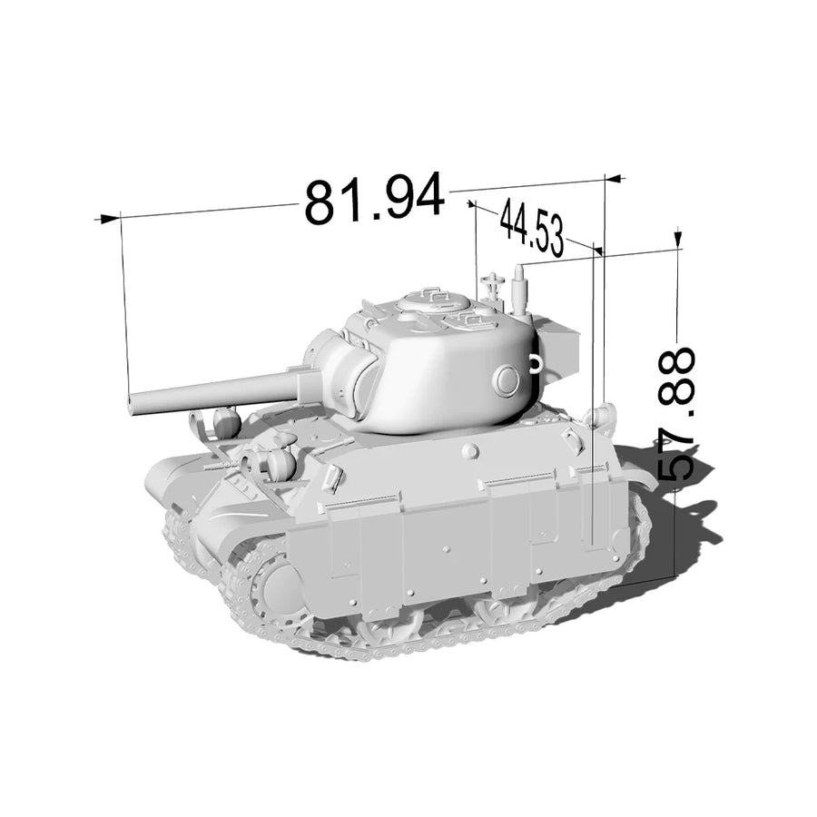 Modern US M4 Sherman Tank 1/72 Resin Model Kit - 1/72 resin model view 2