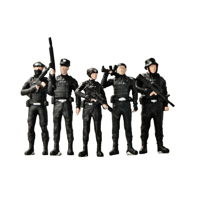 Special Police Tactical Unit Officer 1/64 Resin Figure Set - 1/64 resin model view 6