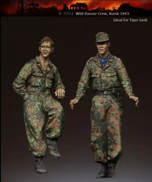 WWII German Panzer Crew Kursk 1943 1/35 Resin Figure Set - 1/35 resin model view 2